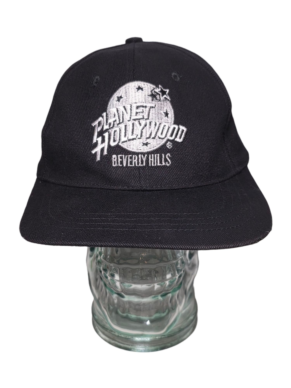 Vintage Planet Hollywood Beverly Hills Baseball Cap Hat Black Embroidery